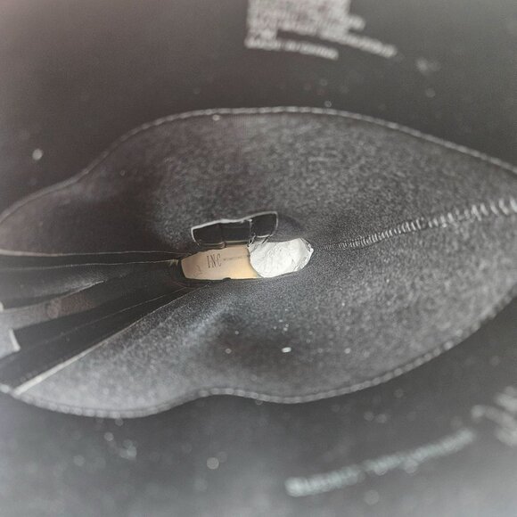 INC Black Leather Riding Boots With Buckle Detail Studded Sole Womens 7M New - Picture 16 of 16